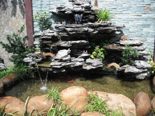 家庭假山鱼池(九) 假山 微型山川的灵魂与点睛之笔